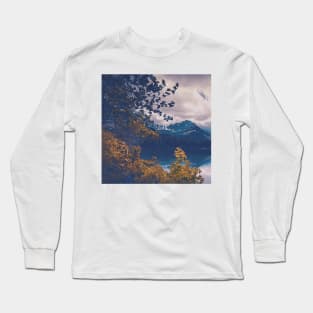 Landscape Photography, Mountain Ranges and Beautiful Lake Long Sleeve T-Shirt